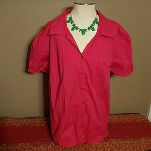 Liz & Me 4X Pink Shirt 30/32 Plus Sized